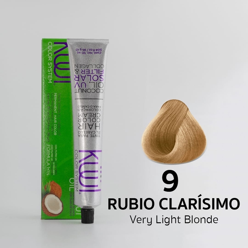 Kuul Color System 9 Rubio Clarísimo (Very Light Blonde) Hair Color Cream